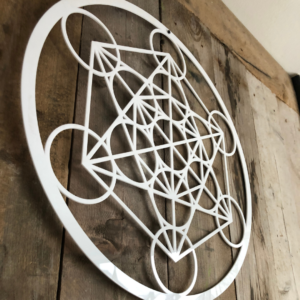 De kubus van Metatron wit acryl 59 cm wanddecoratie 2