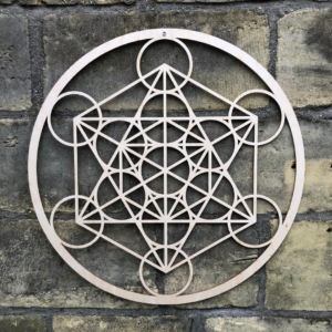 Kubus van Metratron the cube of metatron berken 59 cm