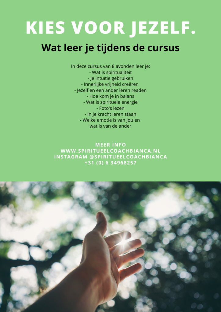 Cursus intuitieve groei Spiritueel Coach Bianca